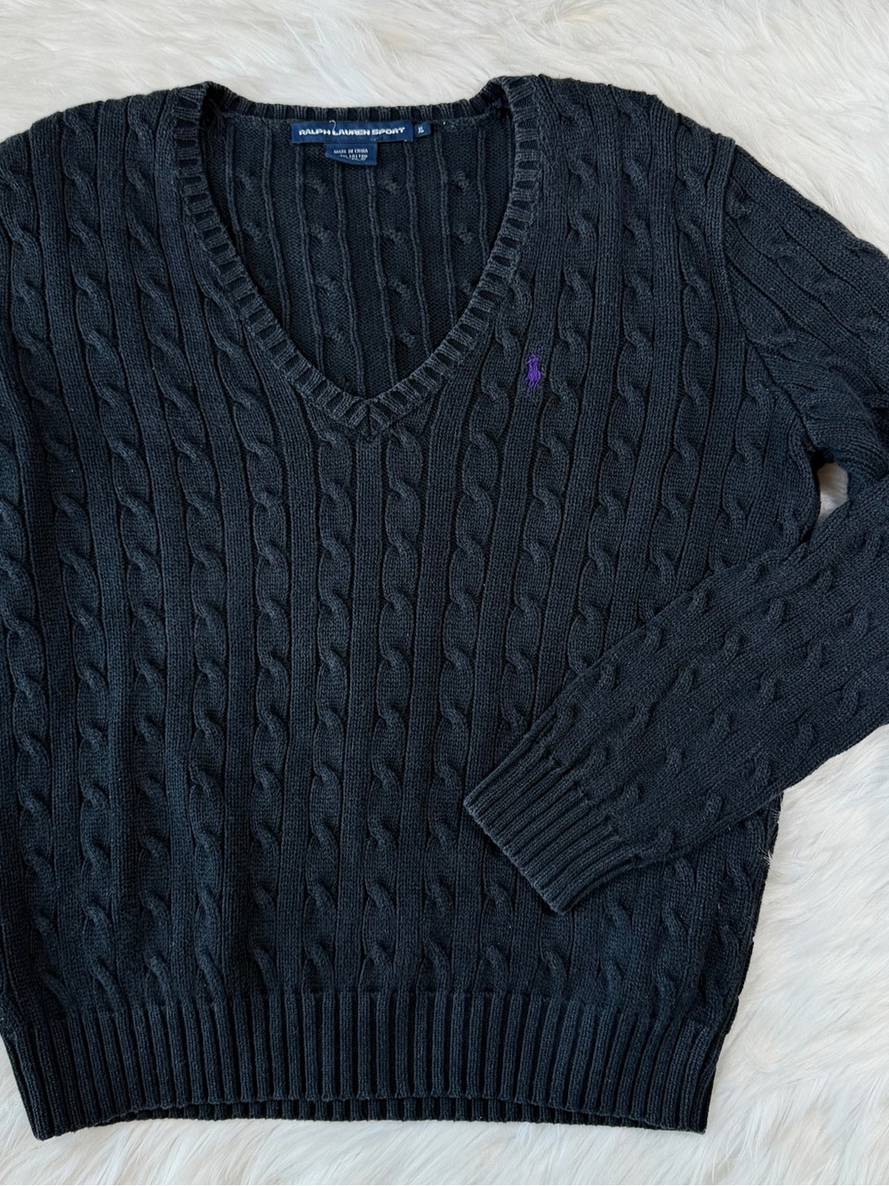 Vintage Ralph Lauren Sport Cable Knit Sweater